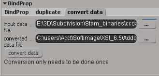 BindProp PPG convert data tab